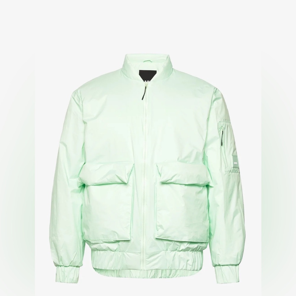 Mint Green RAINS Waterproof Bomber Jacket NEW Women’s Medium
